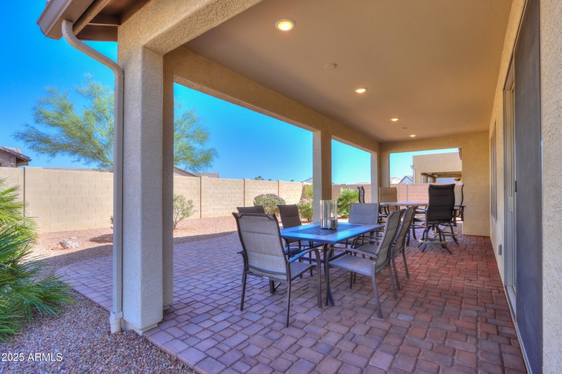 Extended paver patio