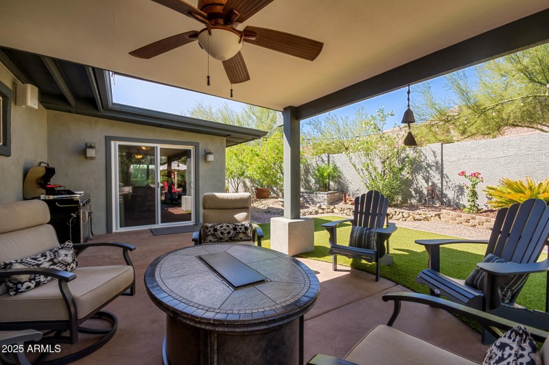 One of Two Covered Patios