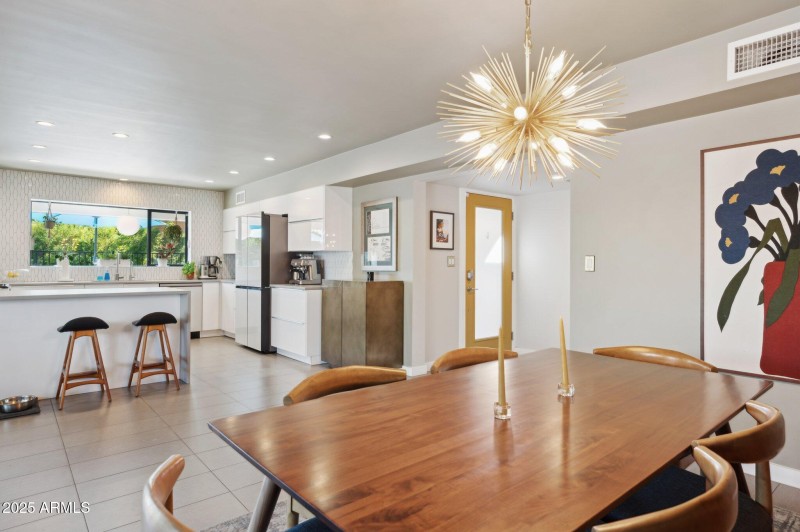 Formal dining room is versatile