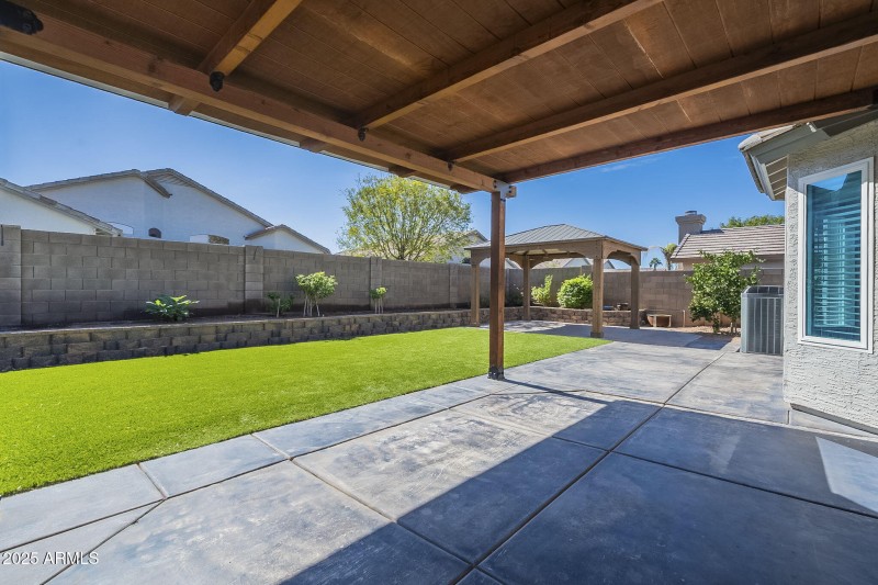 Covered Back Patio and back yard