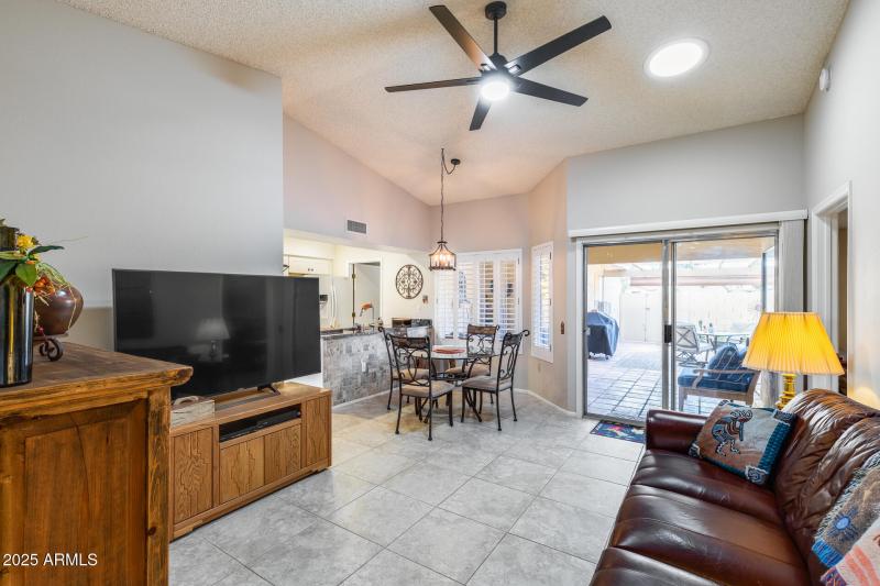 Vaulted ceilings with solar tube