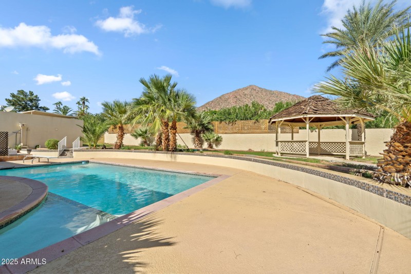 Pool with Camelback views