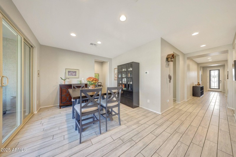 Spacious dining area