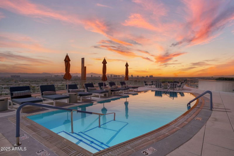 ROOFTOP POOL AT TWILIGHT