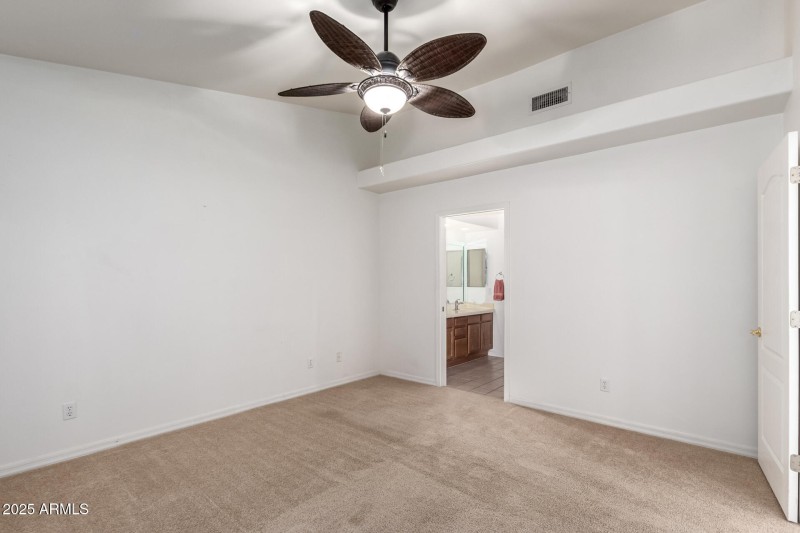 Pot Shelf & Ceiling Fan in Primary