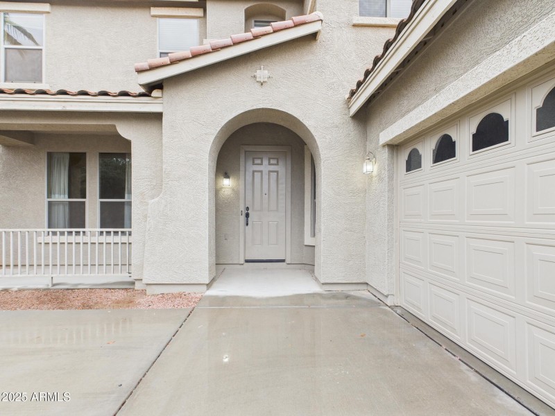 Arched front entry