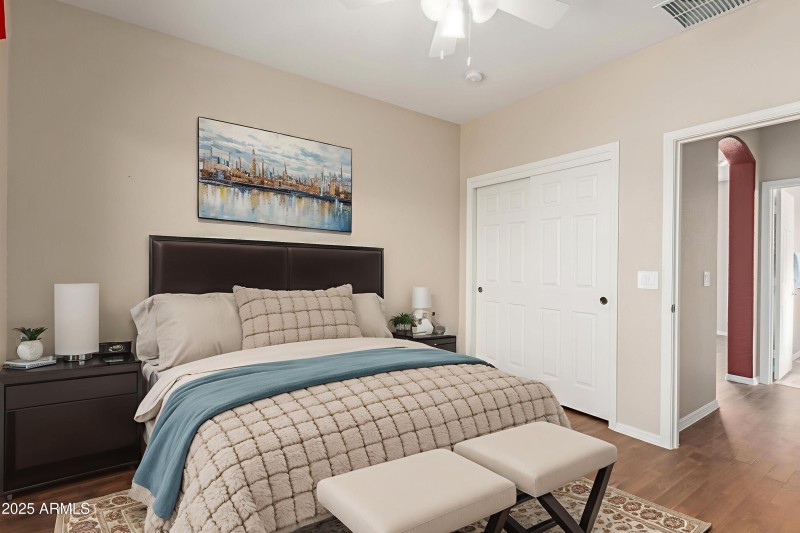 Virtually Staged Guest Bedroom