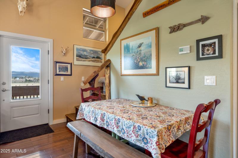 Dining Table & Stairs to Loft