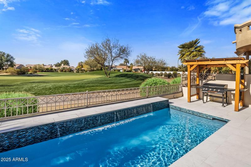 Private Backyard with TPC Hole 1 Views