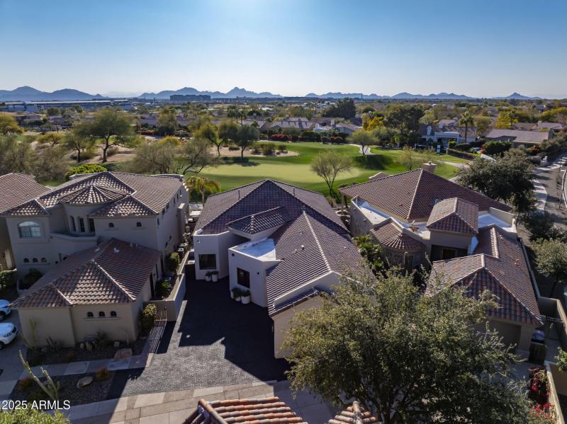Aerial View of Home on Golf Course