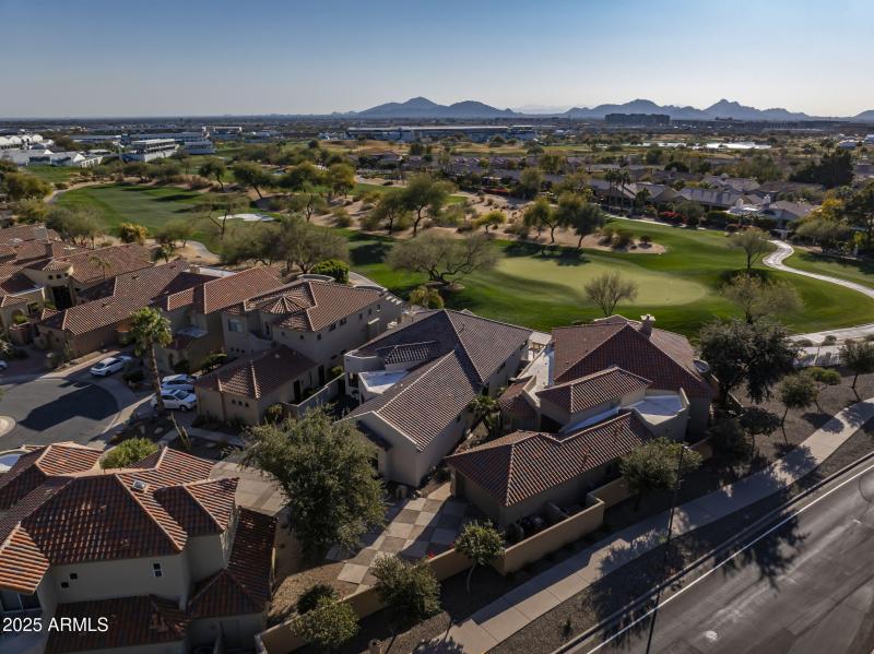 Aerial View of Home on Golf Course
