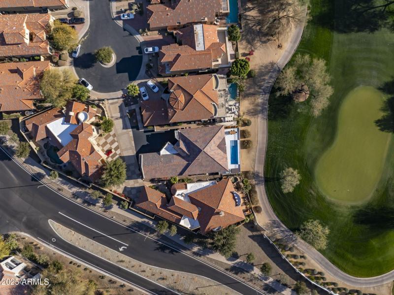 Aerial View of Home on Golf Course