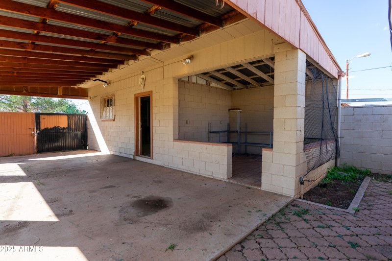 Carport and BBQ Area