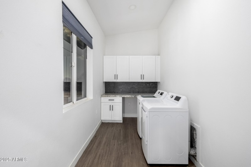 Laundry Room behind barn door