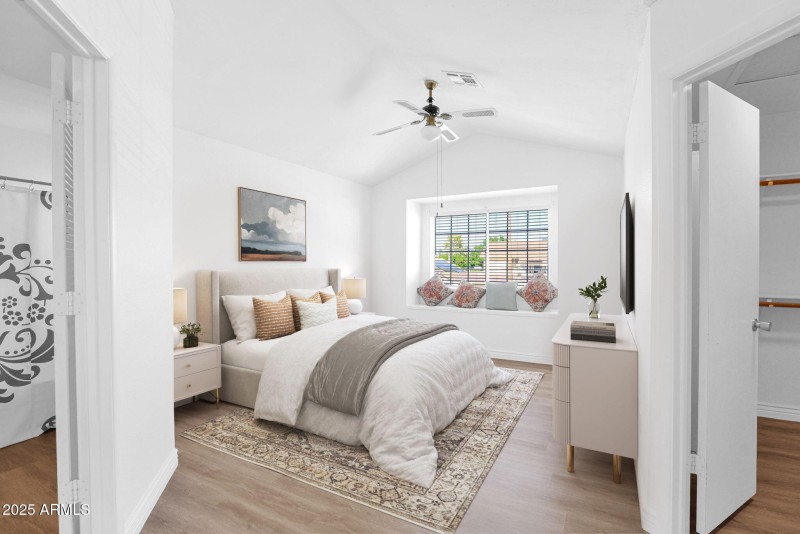 primary bedroom furnished