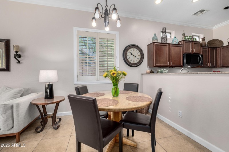 Informal dining area