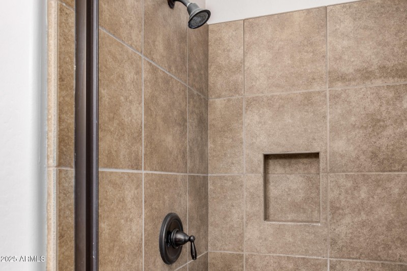Tiled shower