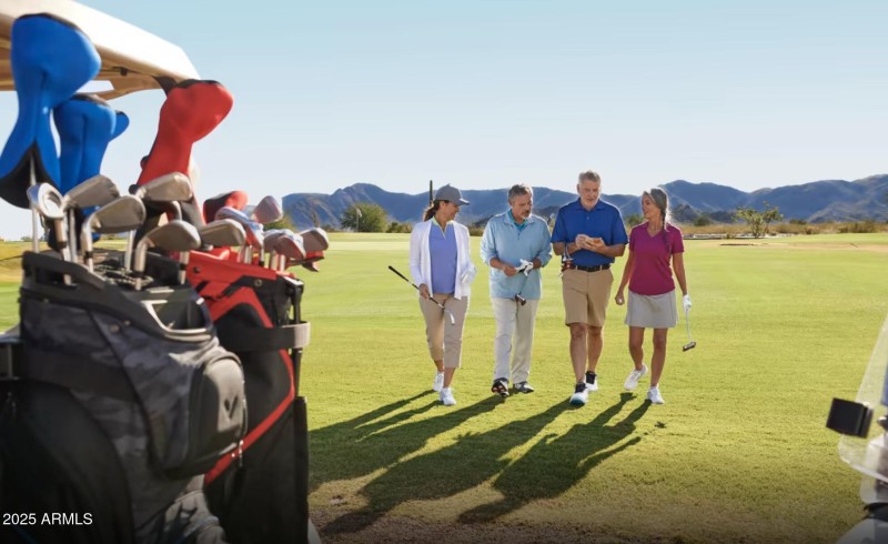Golf with mountain views