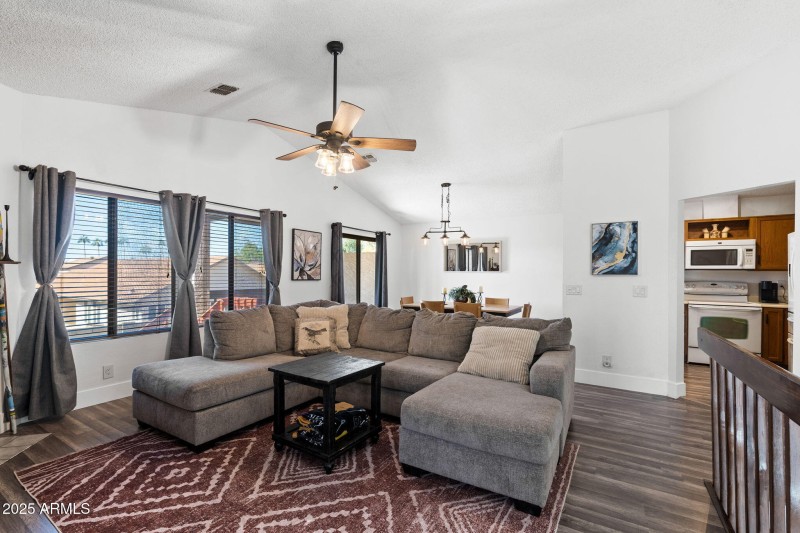 Great room with new flooring