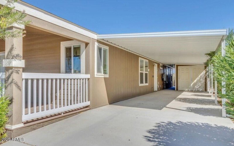 Large carport and driveway