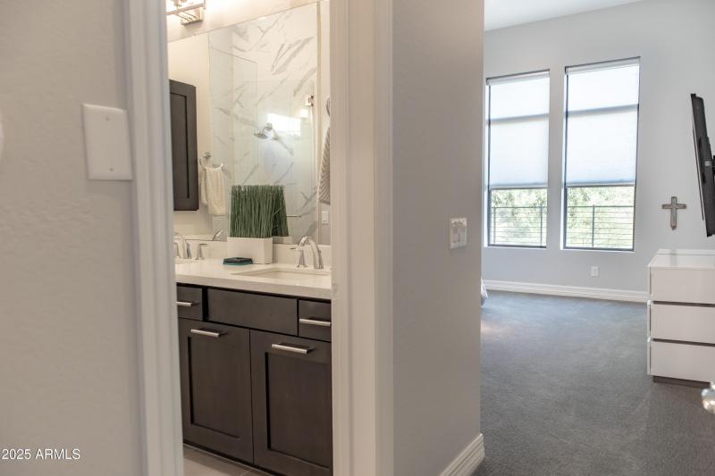 Primary entry bath on left