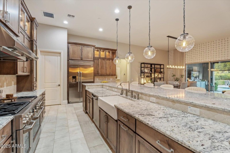 Apron Sink and designer pendants