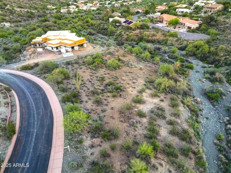Natural wash behind lot
