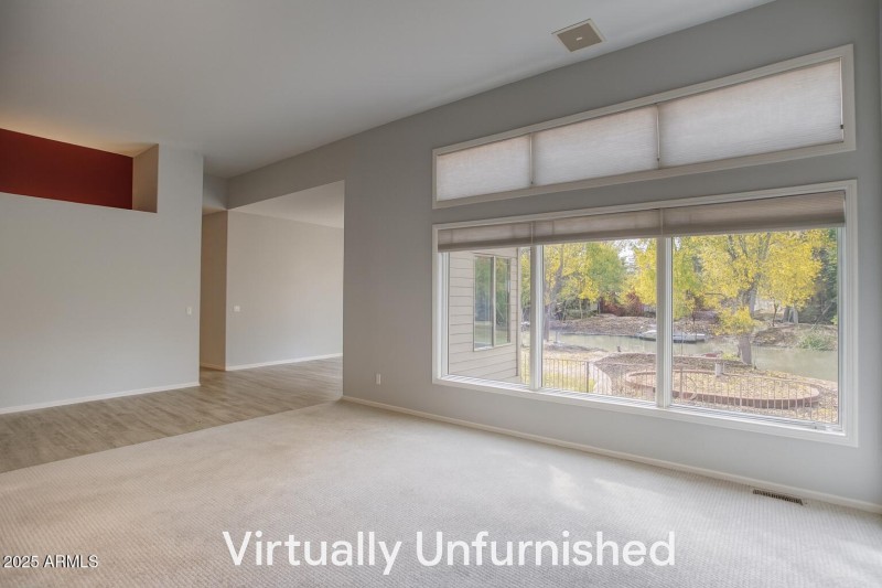 Virtually Unfurnished Family Room