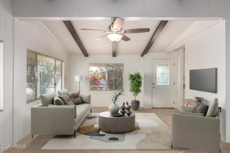 Digitally Staged Living Room