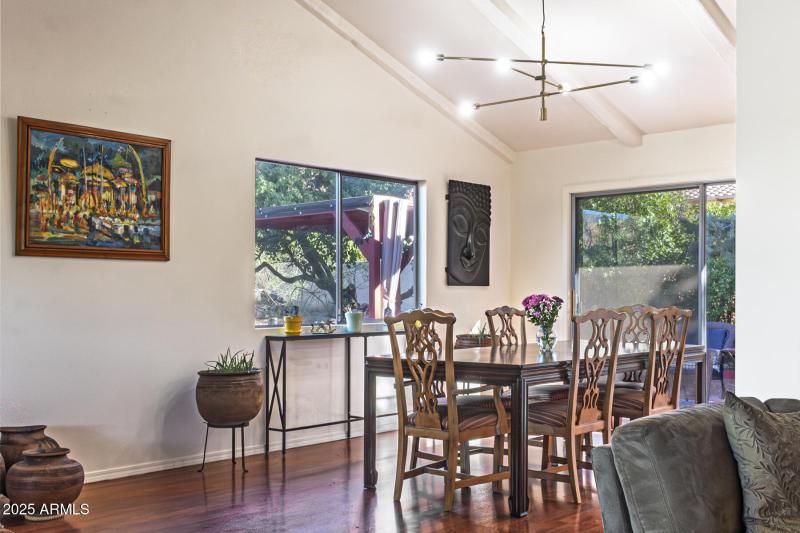 Dining flows to Living Area