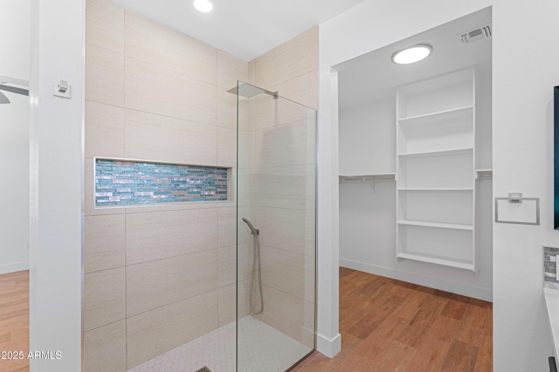 Master bedroom walk in shower