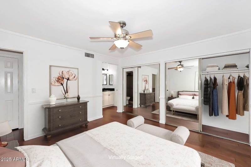 Primary Bedroom virtually staged