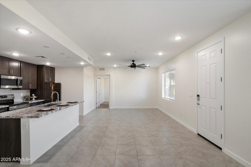 View of Entry, Kitchen and Great Room