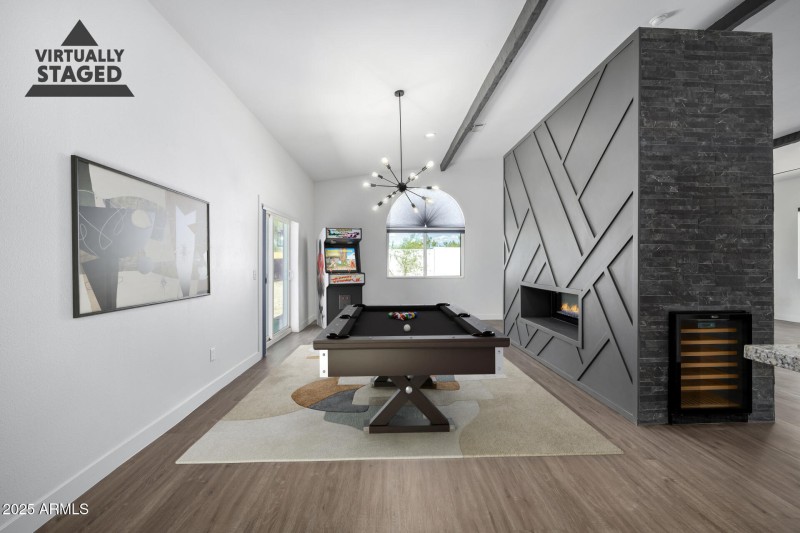 Bonus living/game room staged