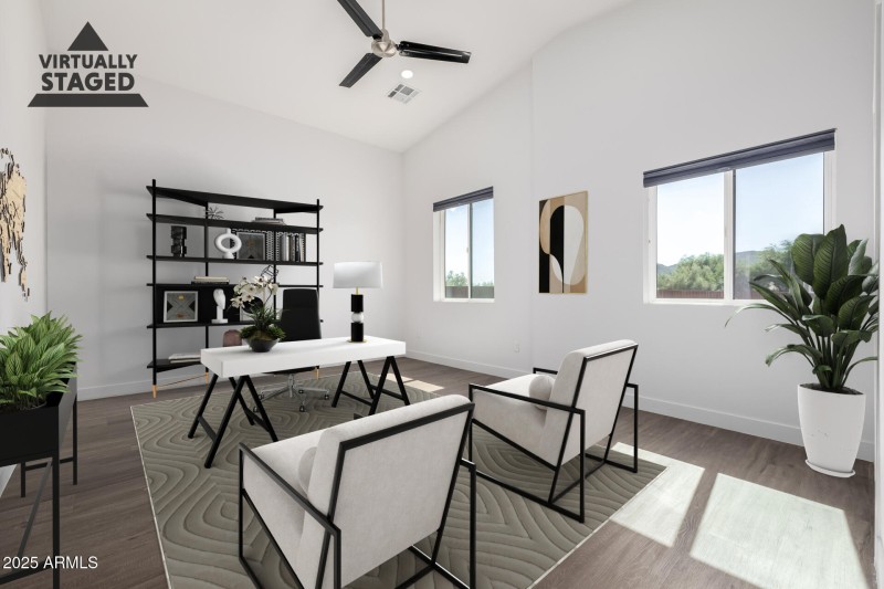 Bedroom 3 - Staged as an office