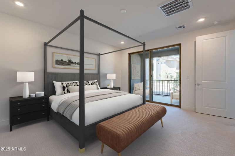 Virtually Staged Primary Bedroom