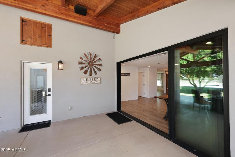 Covered Patio-Moving Wall of Glass