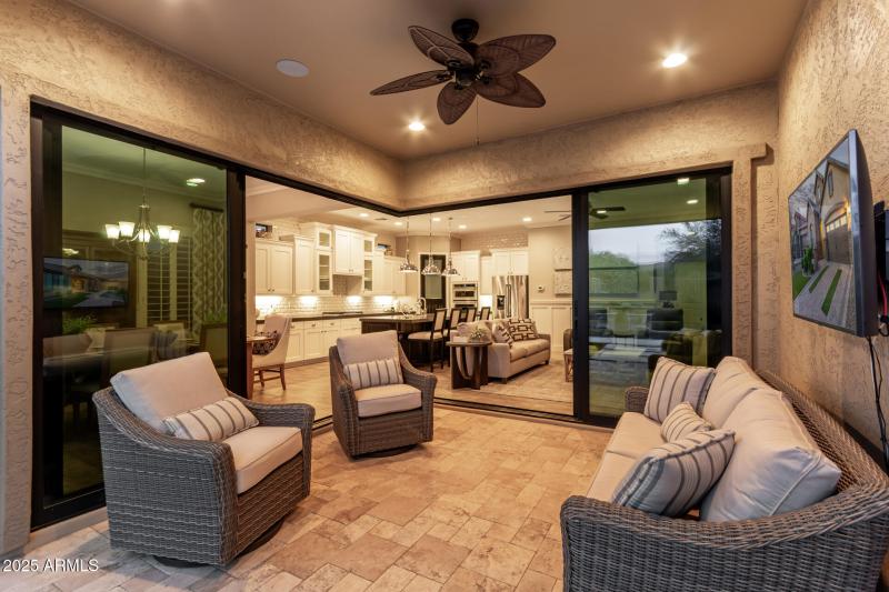 Covered Patio with Corner Sliding Doors