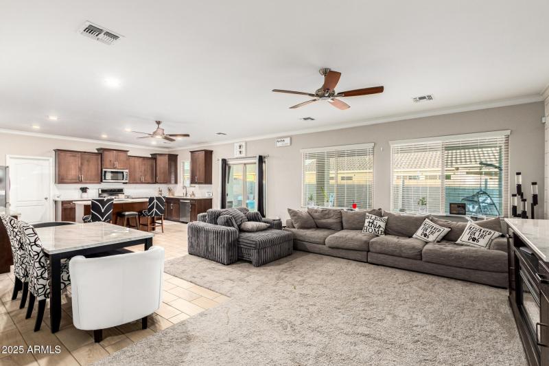 Open-concept floor plan