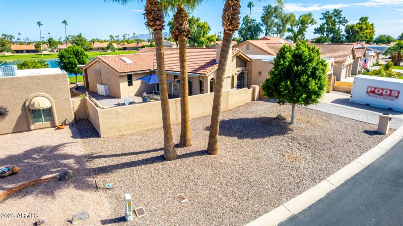 Aerial side showing courtyard