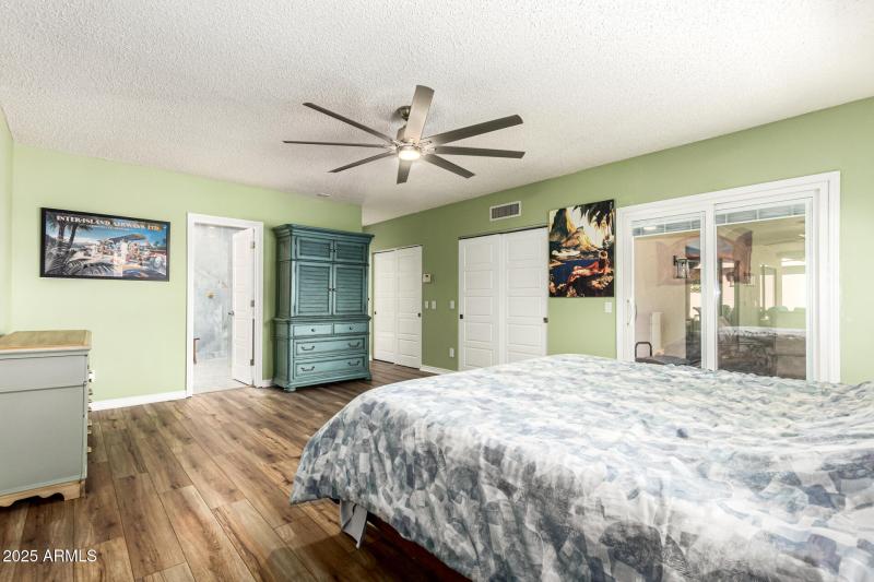 Master Bedroom showing patio doors