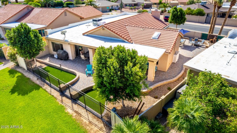 Rear aerial back and side courtyards