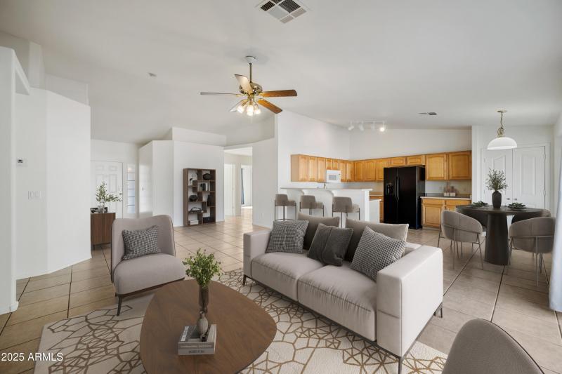 3 Living room and kitchen