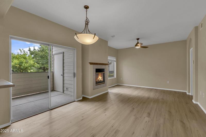 great room with patio doors