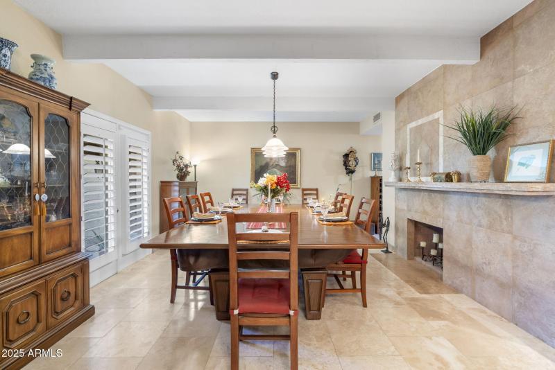 Dining Room w/ 2-Way Fireplace