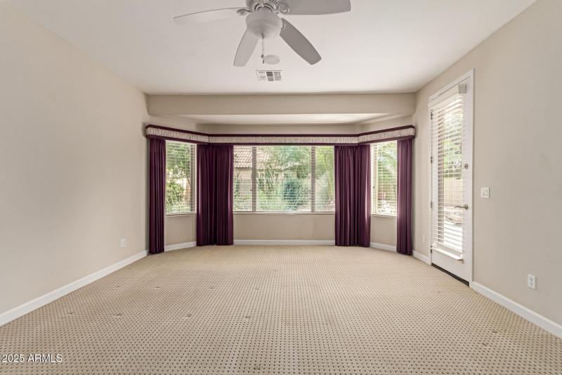 Access to the patio from bedroom