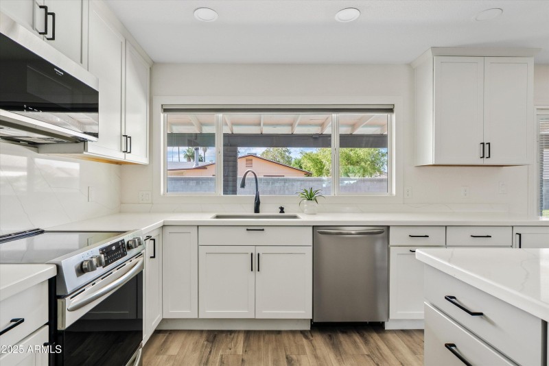 Views to backyard from kitchen