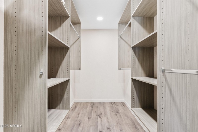 Large walk in closet in owners suite