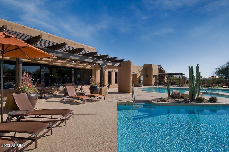 Olympic size heated pool and spa