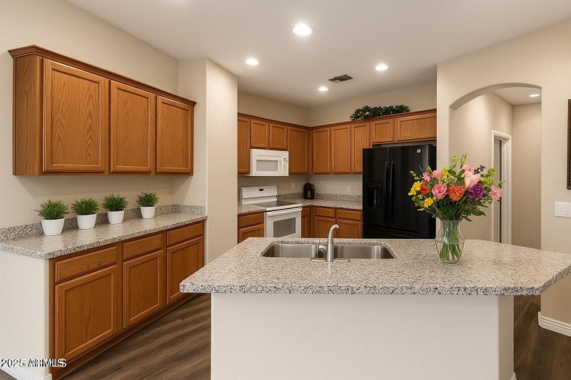 VIRTUALLY staged kitchen
